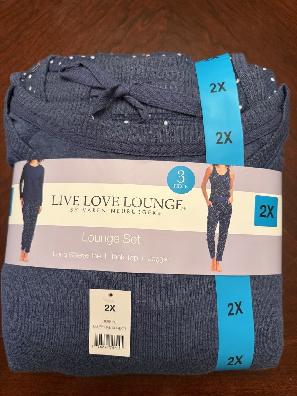 Live Love Lounge By Karen Neuburger 3-Piece Lounge Set Women’s Plus Sz 2X Soft